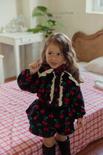 Load image into Gallery viewer, MEL KIDS CHERRY FRILL CARDIGAN**PREORDER