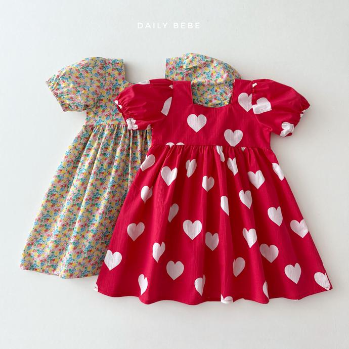 DAILYBEBE KIDS PATTERN RIBBON DRESS**PREORDE
