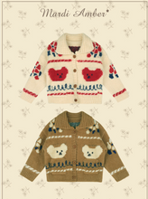 Load image into Gallery viewer, AMBER BEAR KNIT CARDIGAN**Preorder