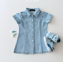 Load image into Gallery viewer, DAILYBEBE KIDS DENIM DRESS**PREORDE
