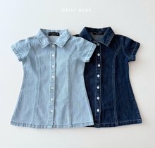Load image into Gallery viewer, DAILYBEBE KIDS DENIM DRESS**PREORDE