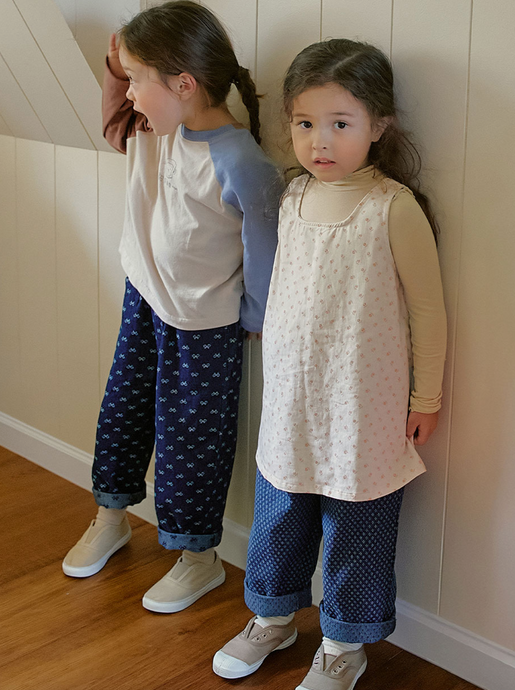 AMBER KIDS JACQUARD DENIM PANTS** PREORDER