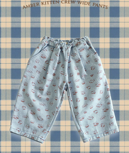AMBER KIDS KITTY CREW WIDE PANTS** PREORDER