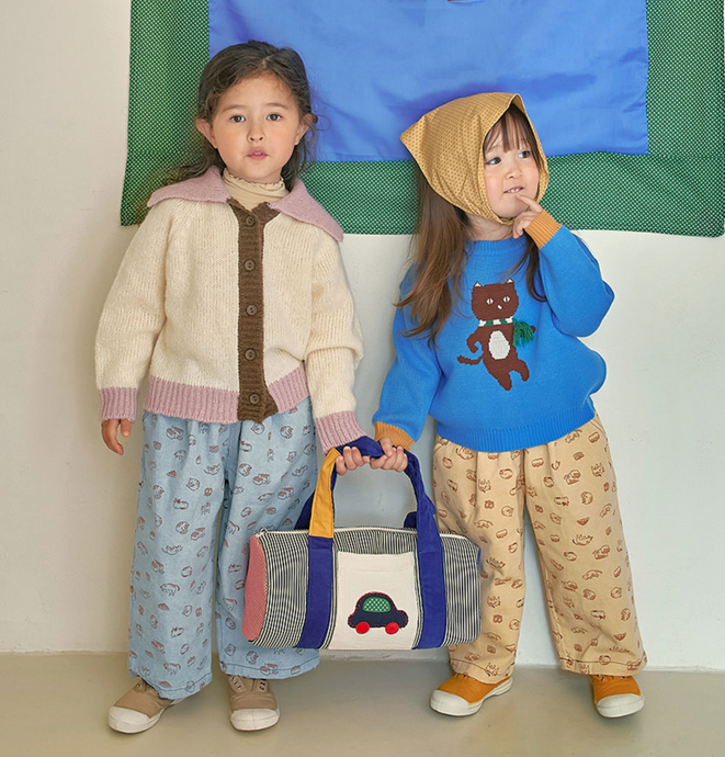 AMBER KIDS KITTY CREW WIDE PANTS** PREORDER