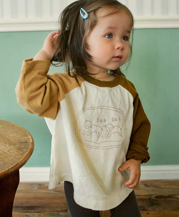 AMBER KIDS TWO COLOR LAMB TEE SHIRT** PREORDER