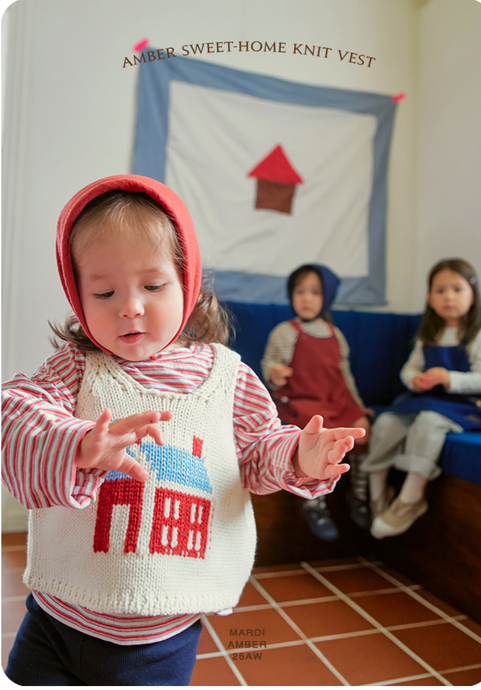 AMBER KIDS AMBER SWEET HOME KNIT VEST* PREORDER