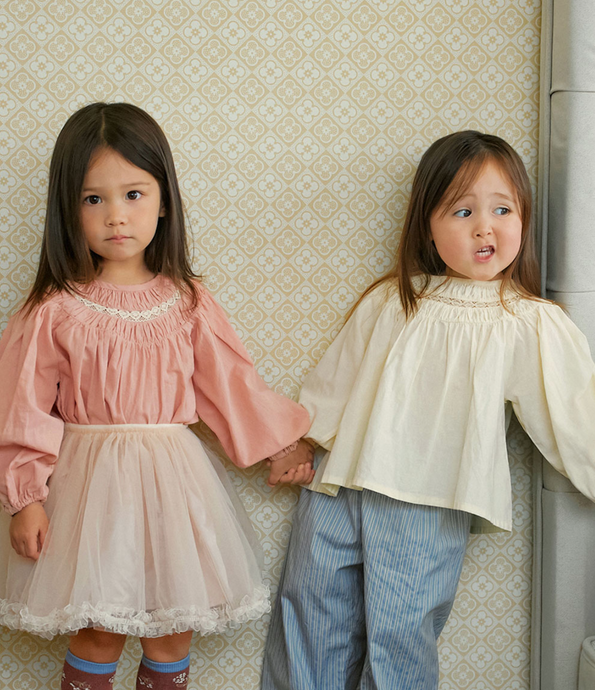 AMBER KIDS AMBER KIDS CREAMY BLOUSE* PREORDER
