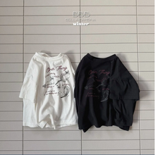 Load image into Gallery viewer, BELLA KIDS CAT LAYERED TEE*PREORDER