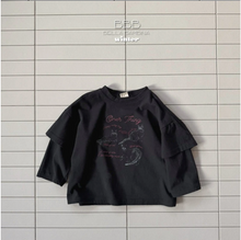 Load image into Gallery viewer, BELLA KIDS CAT LAYERED TEE*PREORDER
