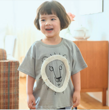 Load image into Gallery viewer, FIRST BLUE KIDS TASSEL LION SHORT TEE**PREORDER