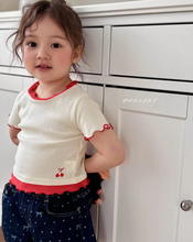 將圖片載入圖庫檢視器中，POISSON KIDS 櫻桃刺繡T卹**預購**