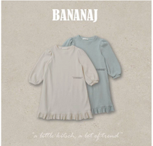 Load image into Gallery viewer, BANANA J KIDS LETTERING WAFFLE ONE PIECE*PREORDER