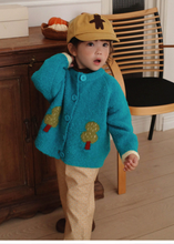 Load image into Gallery viewer, AMBER KIDS APPLE TREE KNIT CARDIGAN* PREORDER
