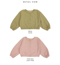 Load image into Gallery viewer, AMBER KIDS COTTAGE BANDING CARDIGAN* PREORDER
