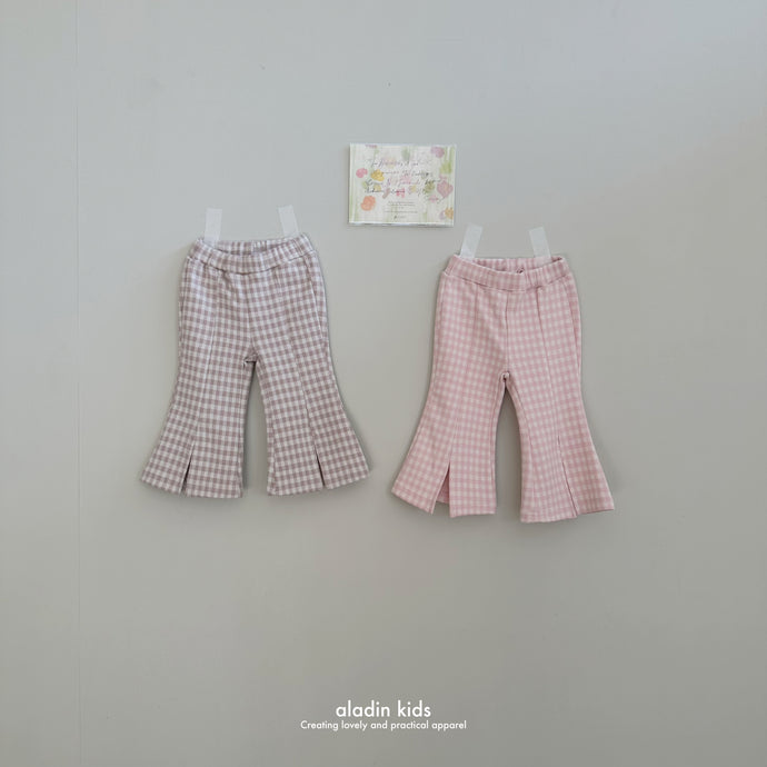 ALADIN KIDS Check Open Boots Cut Pants**Preorder