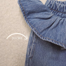 Load image into Gallery viewer, BANANA KIDS FRILL DENIM PANTS* PREORDER