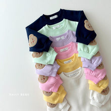Load image into Gallery viewer, DAILYBEBE KIDS BEAR PATCH TOP BOTTOM SET * Preorder