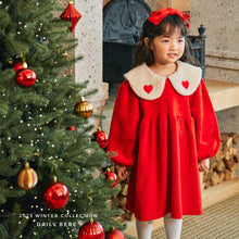 Load image into Gallery viewer, DAILYBEBE KIDS RED BIG COLLAR DRESS* Preorder