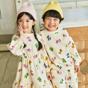DAILYBEBE Gummy Dog Dress / Top Bottom Set t* Preorder