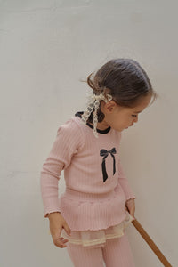 MOMOANN KIDS RIBBON TOP AND BOTTOM SET*PREORDER