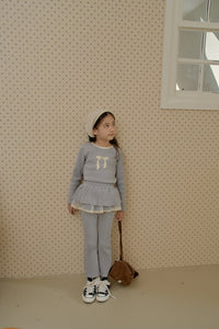 MOMOANN KIDS RIBBON TOP AND BOTTOM SET*PREORDER