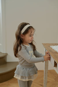 MOMOANN KIDS RIBBON TOP AND BOTTOM SET*PREORDER