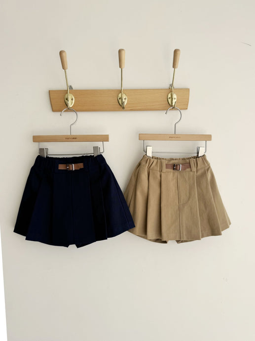 MOMOANN KIDS BELTED COTTON SKIRT*PREORDER