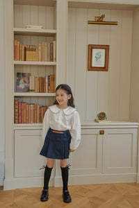 MOMOANN KIDS BELTED COTTON SKIRT*PREORDER