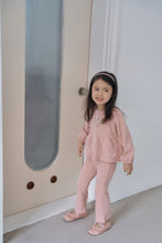 Load image into Gallery viewer, MOMOANN KIDS SPRING GREY PUFF BOW TOP BOTTOM SET*PREORDER