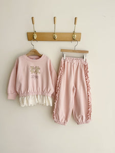 MOMOANN KIDS CASUAL FRILL SET*PREORDER