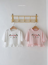 Load image into Gallery viewer, MOMOANN KIDS Berry Frill Tee* preorder