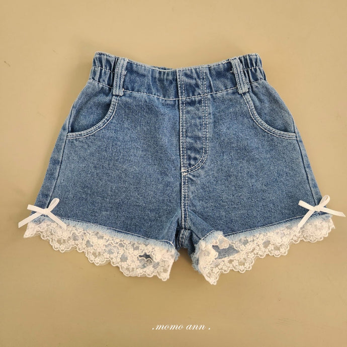 MOMOANN KIDS Lace Denim Shorts* preorder