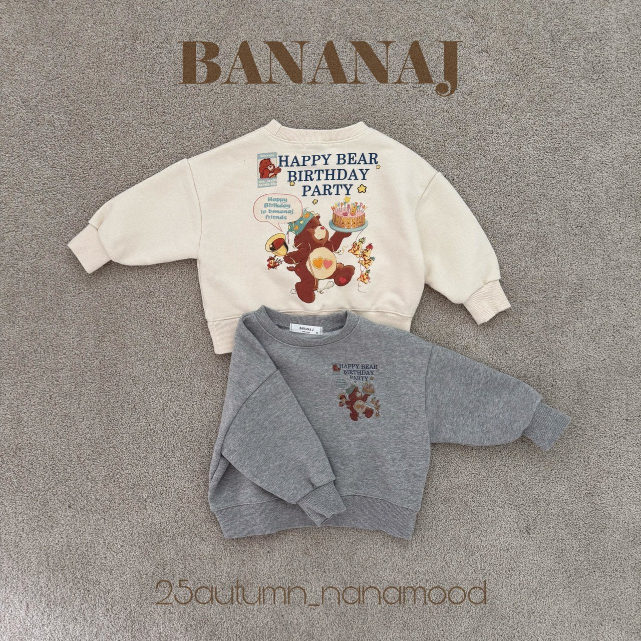 BANANA KIDS HAPPY BEAR SWEATER* PREORDER
