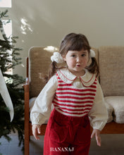 將圖片載入圖庫檢視器中，香蕉兒童毛絨條紋上衣* 預購