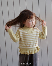 將圖片載入圖庫檢視器中，香蕉兒童毛絨條紋上衣* 預購