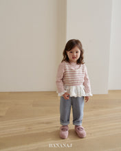 將圖片載入圖庫檢視器中，香蕉兒童毛絨條紋上衣* 預購