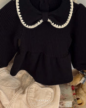 將圖片載入圖庫檢視器中，香蕉兒童緞帶華夫格領T卹*預購