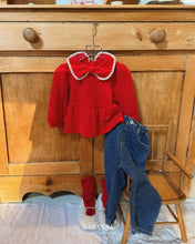 將圖片載入圖庫檢視器中，香蕉兒童緞帶華夫格領T卹*預購