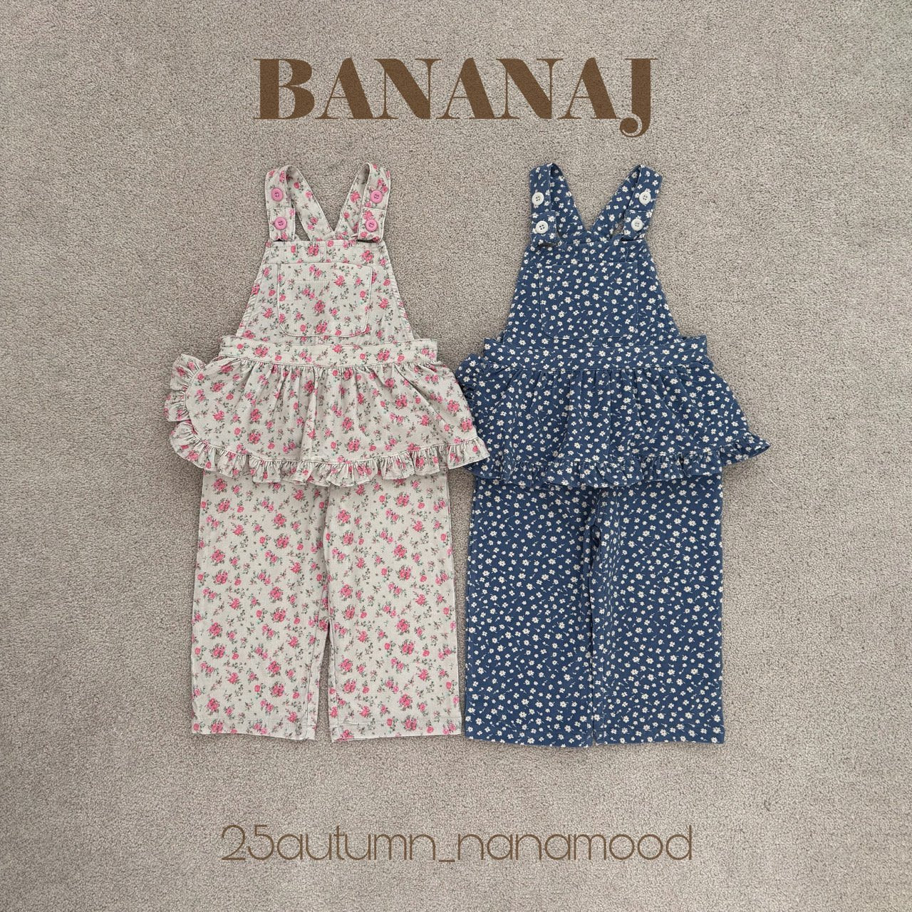 BANANA KIDS FLORAL OVERALL** PREORDER