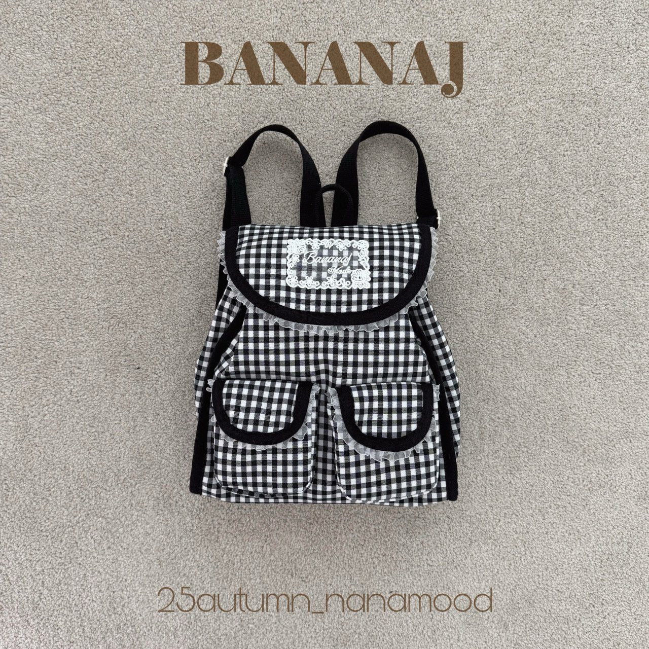 BANANA KIDS CHECK BACKPACK* PREORDER