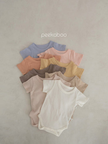 PEEKABO BABY PONG PONG SHORT SLEEVE SUIT* Preorder (Copy)