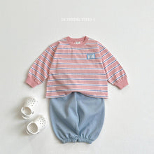 將圖片載入圖庫檢視器中，VIVID KIDS 動物標籤條紋T卹*預購