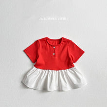 Load image into Gallery viewer, VIVID KIDS BUTTON SKIRT TOP*PREORDER