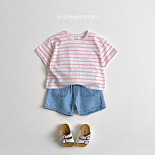 Load image into Gallery viewer, VIVID KIDS TWIN STRIPE TEE SHIRT ( SET OF TWO) *PREORDER