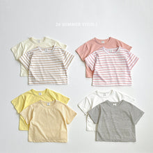 Load image into Gallery viewer, VIVID KIDS TWIN STRIPE TEE SHIRT ( SET OF TWO) *PREORDER