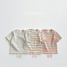 Load image into Gallery viewer, VIVID KIDS SUMMER STRIPE TIGHT SHIRT *PREORDER