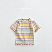 Load image into Gallery viewer, VIVID KIDS SUMMER STRIPE TIGHT SHIRT *PREORDER