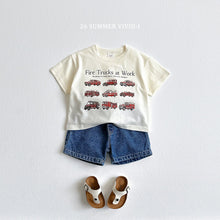 Load image into Gallery viewer, VIVID KIDS FIRE TRUCK TEE SHIRT*PREORDER