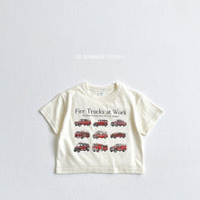 Load image into Gallery viewer, VIVID KIDS FIRE TRUCK TEE SHIRT*PREORDER