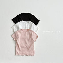 Load image into Gallery viewer, VIVID KIDS NECK FRILL TEE*PREORDER